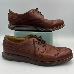COLE HAAN OriginalGrand Long Wing ll LWN  Leather Tie Oxford Shoes C27845